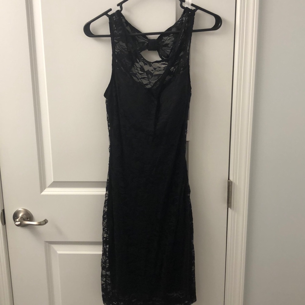 LBD with lace and open back